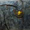 -break on thru-  2014  100 x 125 cm  Stoff und Acryl auf Holz