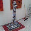 - the perfect sky is torn - Plastik auf Betonsockel  2014  80 x 50 x 160 cm